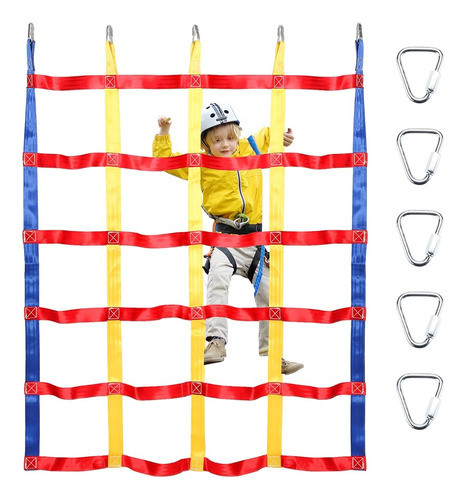 Searqing Climbing Cargo Net Ninja Net Para Niños, Escalera D 0