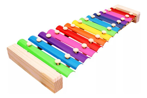 Xilofo Arcoiris 15 Notas Infantil De Madera Didáctico Faydi 0
