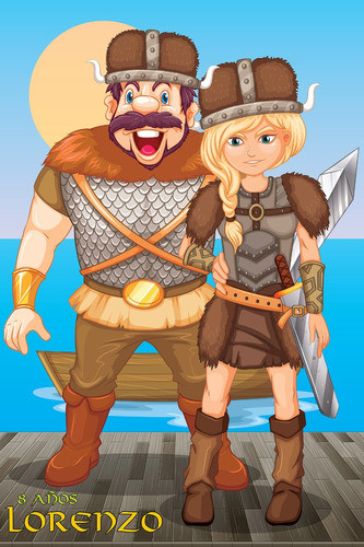 Vikingos Photocall Imprimible Corpóreo Cartel Gigantografía 0