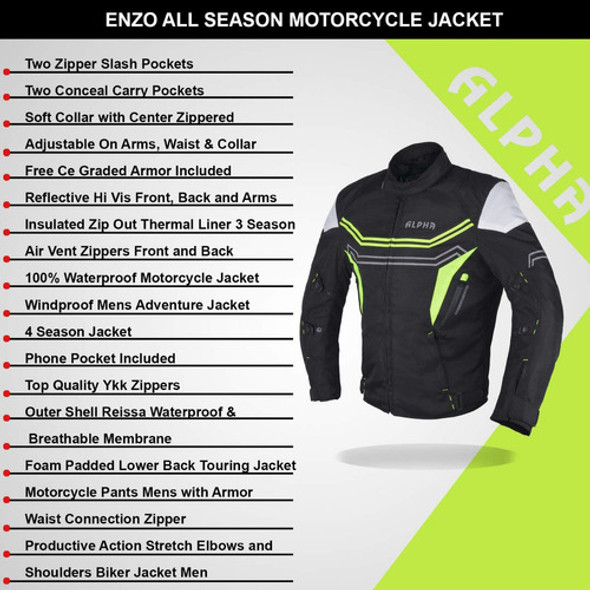 Chaqueta Alpha Cycle Gear Para Motocicleta, Transpirable, Co 1 Chaqueta Alpha Cycle Gear Para Motocicleta, Transpirable, Co 1