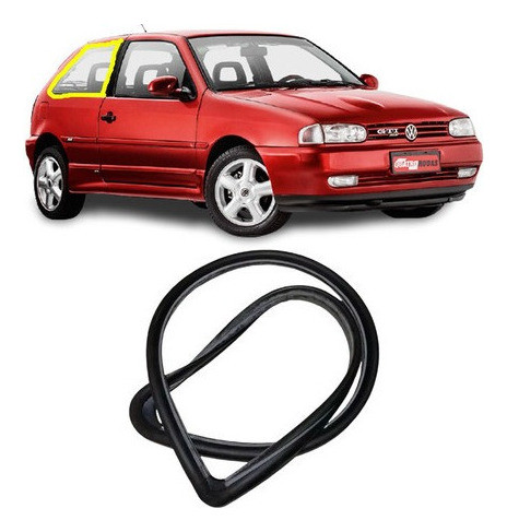 Borracha Vidro Lateral Traseiro Fixo Gol G2 Bola Direito 0