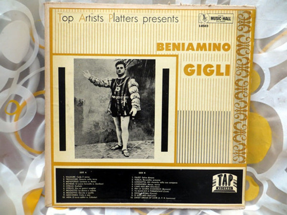 Beniamino Gigli Music Hall 14503 Vinilo Lp 0 Beniamino Gigli Music Hall 14503 Vinilo Lp 0