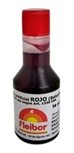 Colorante Liquido Rojo 30cc Fleibor X 1u 0