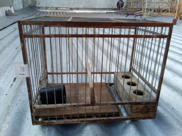 N.3- Jaula Para Pajaro En Madera 21,7 X 14,3 X 17 Alto 0