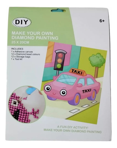 Juego Pintura Por Diamantes Cuadro 25x20 Cm Auto 0