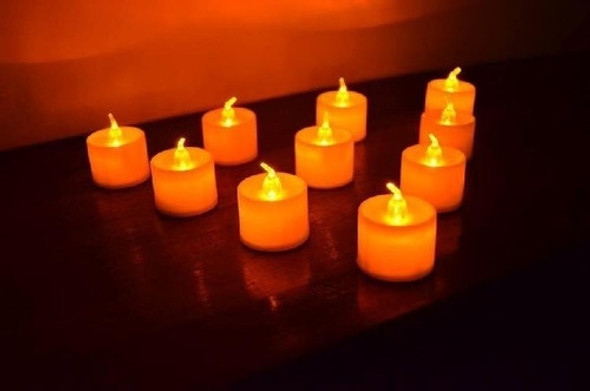 Vela De Noche Led Electronica Luz Calida Cristal Pilas Incl$ 1