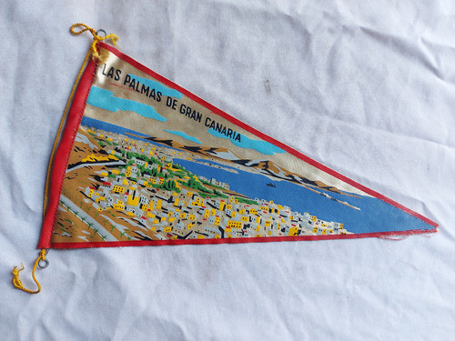 Banderín Las Palmas De Gran Canaria - España 26 X 16 Cm 0