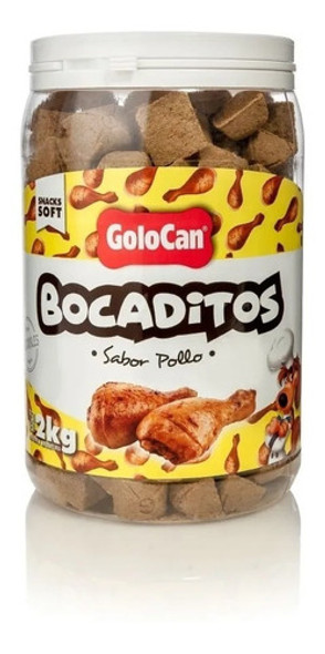 Bocaditos Golocan Perros Semihumedos X 2 Kg Sabor Pollo 0