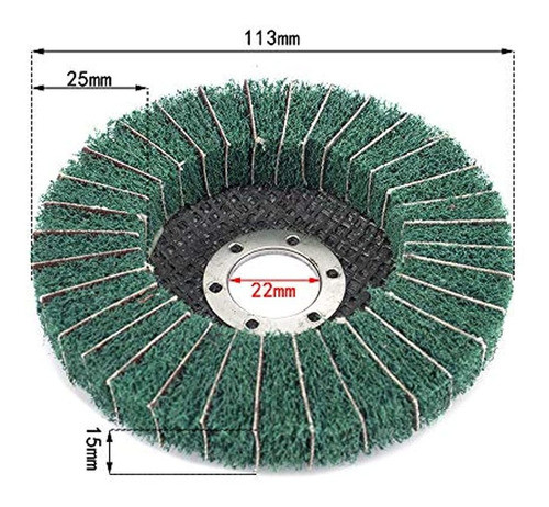5 Ruedas De Aleta De Fibra De Nailon De 4,5  X 7/8 , Discos 1