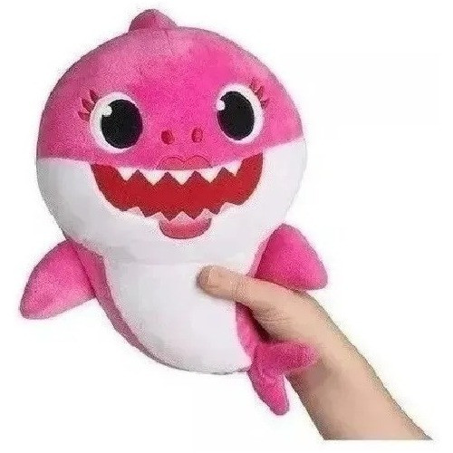 Pelúcia Tubarão Baby Shark Musical Rosa Anti-alérgico 1