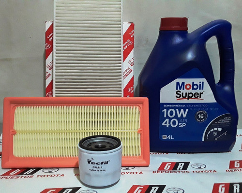 Kit 3 Filtros + Aceite 10w40 Toyota Etios 1.5 Año 2016/2021 1