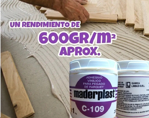 Adhesivo Vinilico Extra Fuerte P/ Parquet Piso Madera 1 Kilo 1