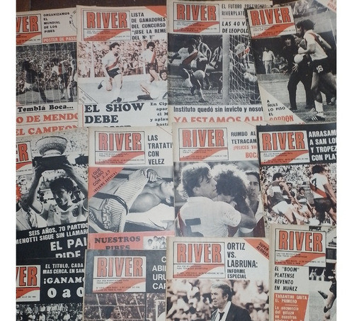 Lote De 23 Revista Partidaria * River * Año 1980 Con Laminas 0