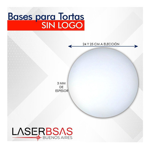 Base Para Tortas Fibroplus 24 Y 25cm  X100  Bt2425-fp-100 1