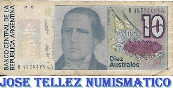 Bottero 2826 $10 Australes Reposicion Mayor 40 Mil B Palermo 0