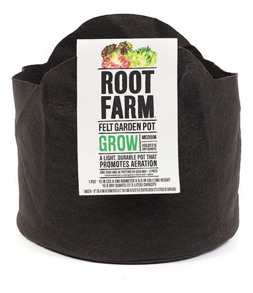 Maceta De Jardín De Fieltro Root Farm, 5 Gal. (mediana) 0