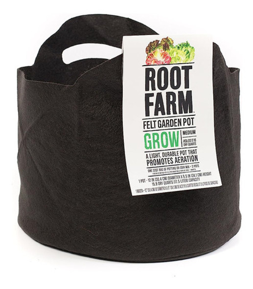 Maceta De Jardín De Fieltro Root Farm, 5 Gal. (mediana) 1