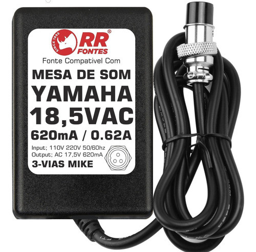 Fonte Ac 18,5v Pra Pa-10 Mixer Yamaha Mg8/2fx Ou Mg 8/2fx 0