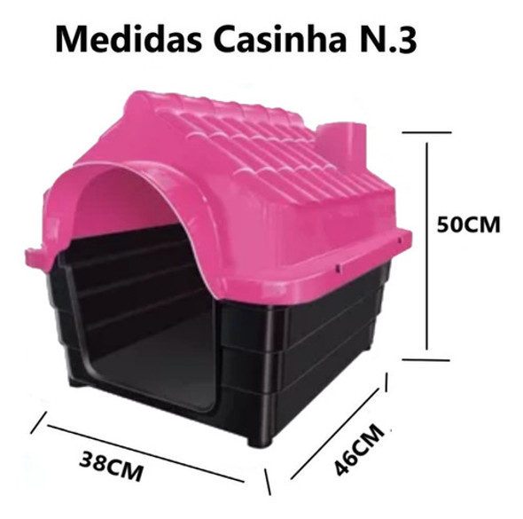 Brinquedo Mordedor Galinha Dental + Casa Pet Média N3 Rosa 1