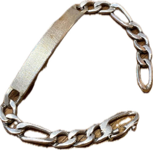 Luli Pulsera Plata 925 Unisex Inicial Plata Oro Grabad Chapa 0