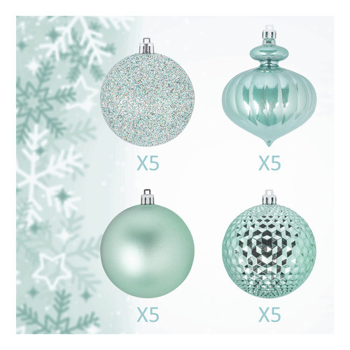Ki Store 34 Adornos De Bolas De Navidad De 1.57 Pulgadas, Pe 1