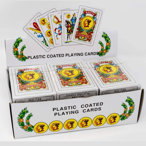 36 Mazos Cartas Españolas Plastificadas X 50 Caja Exhibidora 0