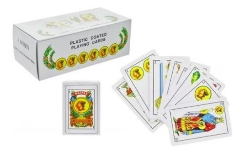 36 Mazos Cartas Españolas Plastificadas X 50 Caja Exhibidora 1