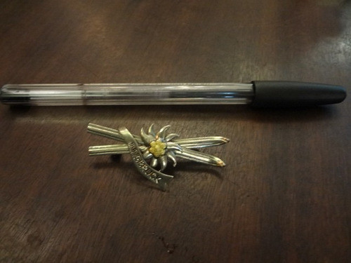 Broche Antigo Austriaco De  Innsbruck / Esqui/colecionismo 1