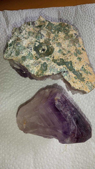 Piedra Amatista En Geoda Y Punta 1