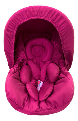 Kit Bebê Conforto Pink Capa Apoio Corpo Capota 5 Peças 0