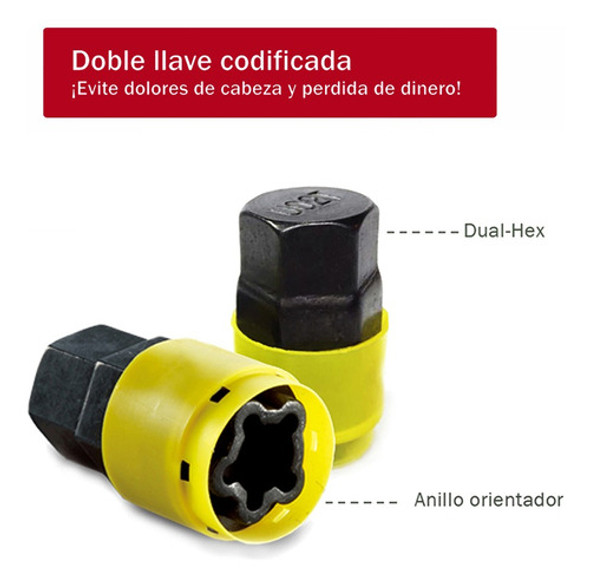 Tuerca Antirrobo Rhino Giratoria Kia Cerato Carens Carnival 1