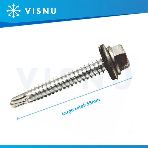 Tornillo Autoperforante 6cm Techo 14x2 Punta Mecha X 100 U 1