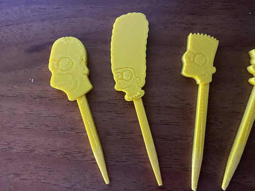 Pinches Familia Simpson X 6 Unidades 1