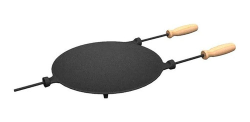 Chapa Disco Picanheira Com Apoio Ferro E Cabo Madeira 35 Cm 0