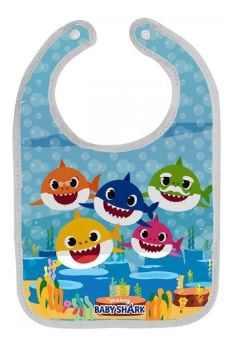 Babador Com Botão Porta Migalhas Baby Shark Baby Go 1278 0