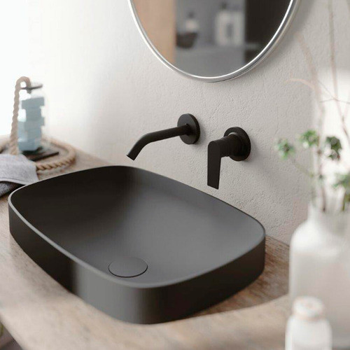 Lavatorio Embutido De Pared Color Negro Mate 1