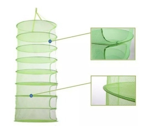 Malla Secadero Cultivo 8 Pisos 90cm Diametro Plegable 1