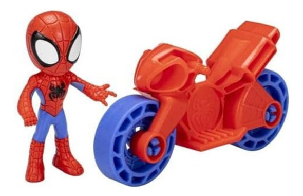 Boneco Marvel Spidey And His Amazing Friends Com Moto Hasbro 1