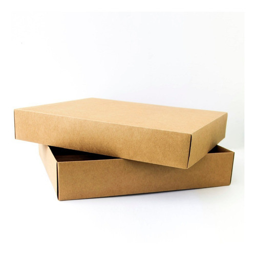 Caja Base Y Tapa Kraft Marron 25x30x06 Cm - Pack X 10 Un. 0