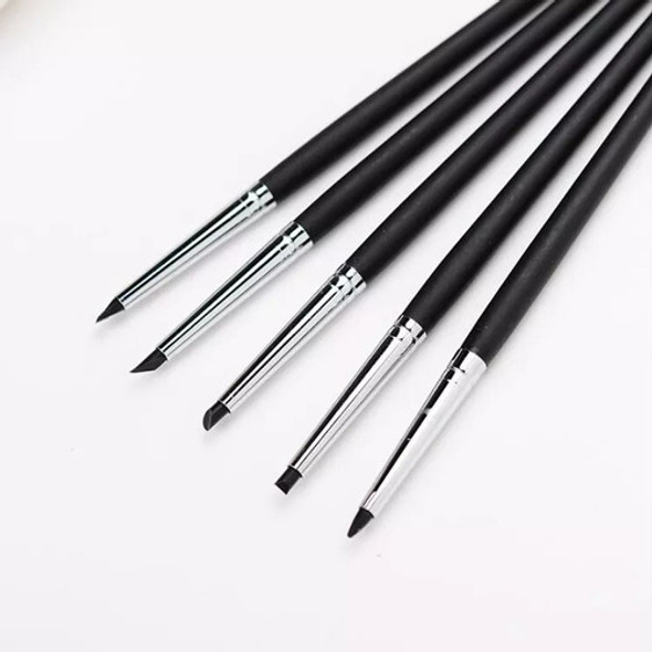 5 Pinceles Silicona/goma Para Cerámica - Escultura - Pintura 0