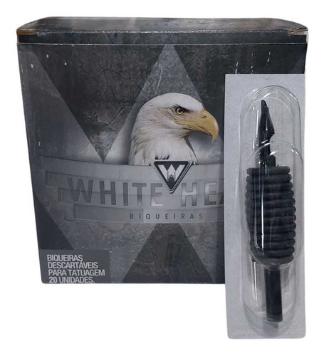 Biqueira Descartável Tattoo Cx 20un White Head Pintura 05mg 0