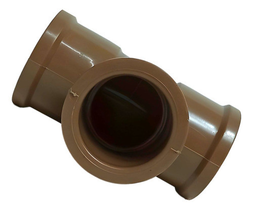 Tee Soldavel Pvc Para Cano Marrom 25 Mm Pacote 50 Unidades 1