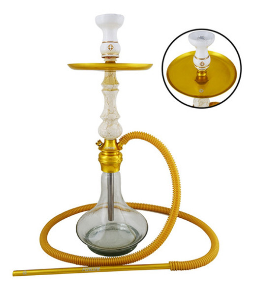 Narguile Amazon Future Metal Dourado Madeira Marmorizado M1 0
