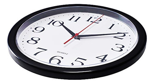 Bernhard Products Black Wall Clocks 2 Pack Silent Non Tickin 1