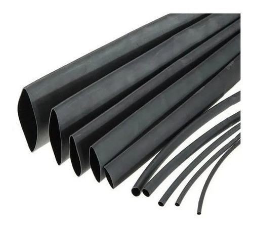 Tubo Spaguetti Termocontraible Negro 03mm X 200 Mts 0