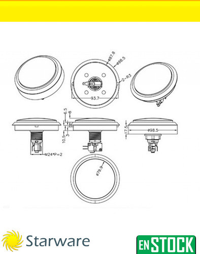 Boton Pulsador Arcade 100mm Retroiluminado Led Verde 1