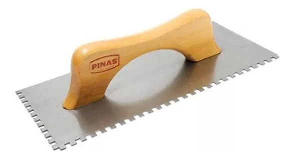 Llana Yesero Dentada Pinas 12cm X 12cm Mango Madera 0