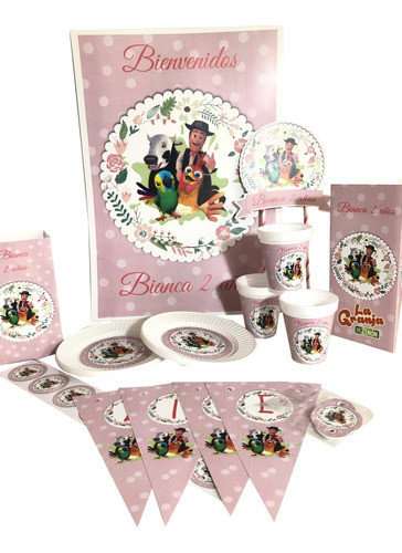 Cotillón Infantil Personalizado X 25 La Granja Rosa 0