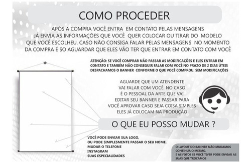 Baner Manicure Pedicure 50cmx70cm 1 Unid  90cmx1mt 1 Unid 1