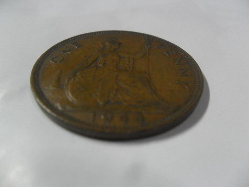 Moneda Georgivs  Iv Gran Bretaña One Penny Año 1944 1